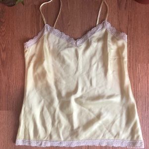 🧁 To The Max Soft Yellow Silk Cami Tank